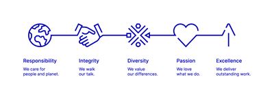 Our values - blue