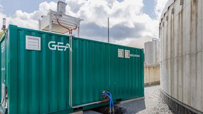 The GEA ProManure E2950 manure enricher pilot plant