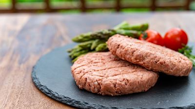 Alternative protein processing vegan burger