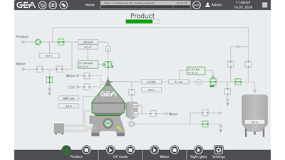 Centrifuge automation screens