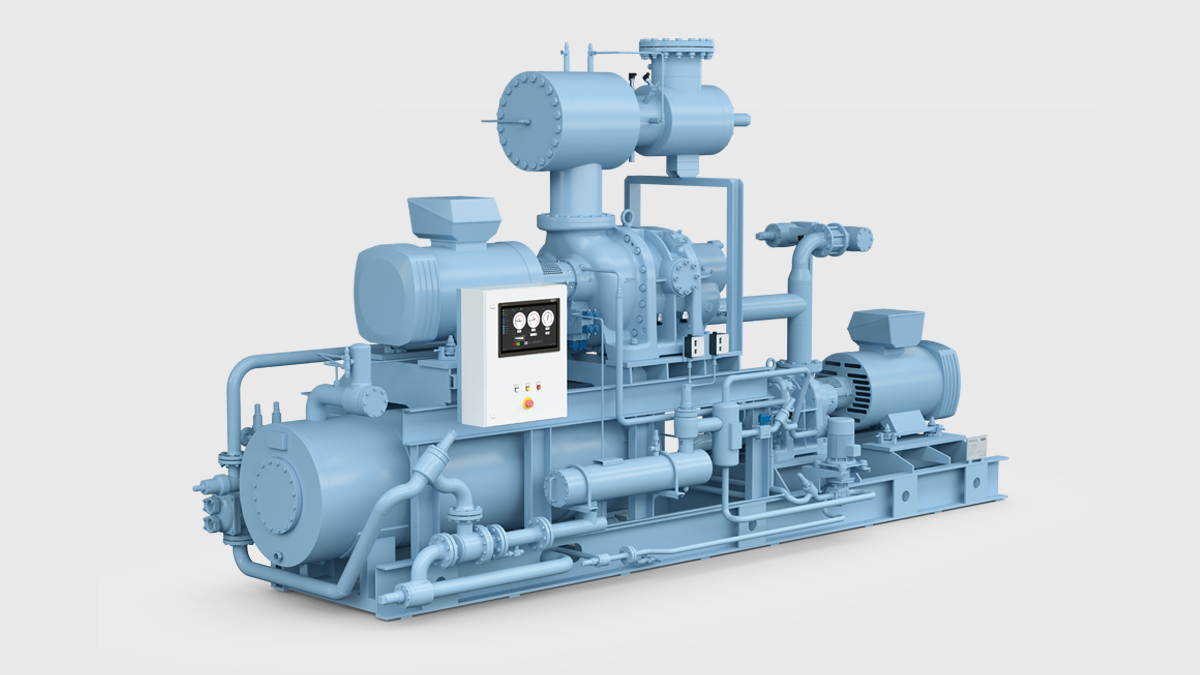 Packaged screw compressor systems